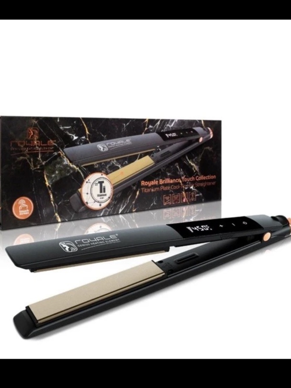 NWT Titanium Hair Straightener Touch Screen Salon Flat Iron